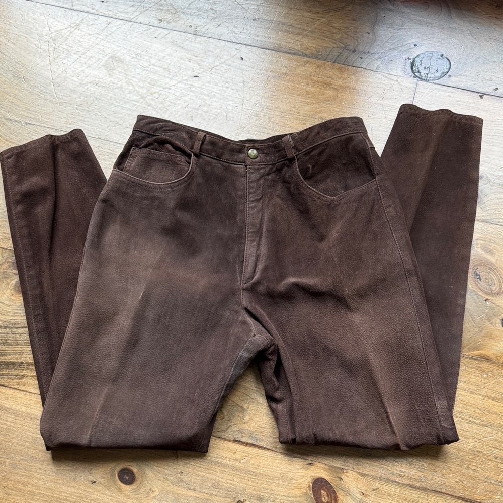 Melanzona Dark Brown Straight Leg Pants